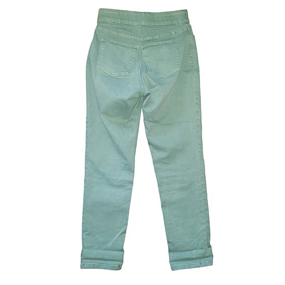 Soft Surroundings Green Slimming Waist The Ultimate Relaxed Straight Jeans PS 6P - Picture 3 of 16